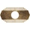 Ekena Millwork Chrysler Architectural Grade PVC Pierced Ceiling Medallion, Antiqued Brass, 34"W x 17"H x 9"ID x 1"P CMPP34X17CSABS - alternate 1